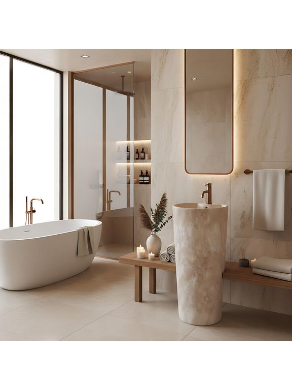 Lavoar freestanding de sine stătător Ceramic Rea Blanka Savana Matt