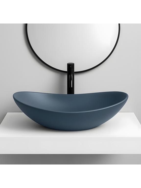 Umywalka nablatowa Rea Royal Blueberry Matt