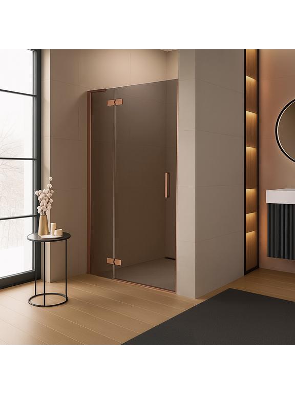 Porte de douche Rea Hugo 90 Copper Brush