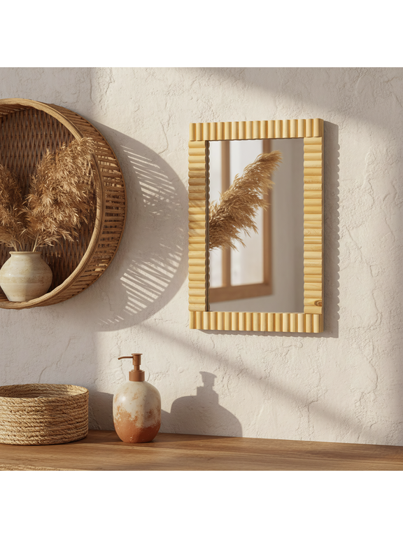 LUSTRO ŚCIENNE BOHO 55CM KLNA-MR01