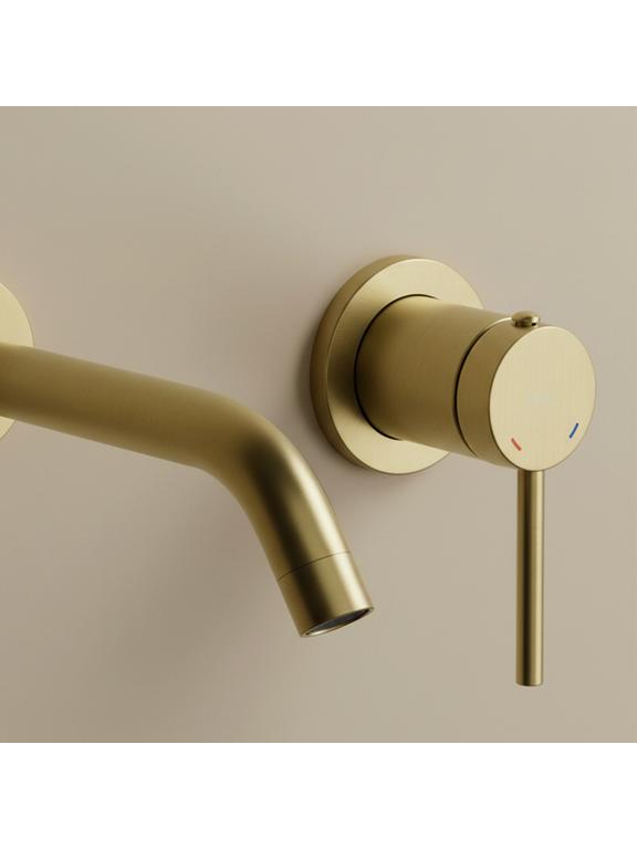 Bateria Umywalkowa Podtynkowa Rea Clif Złota Szczotkowana