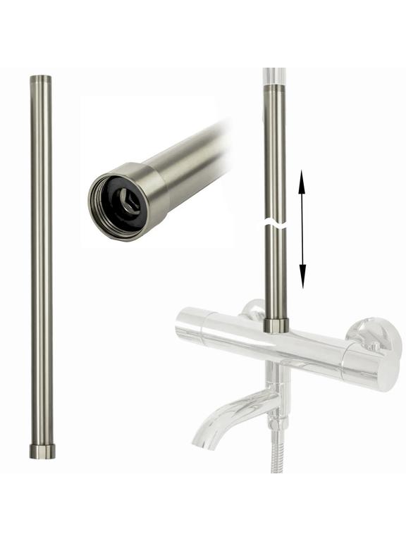 Pagarinājums vannas un dušas komplektam brush nickel 50 cm
