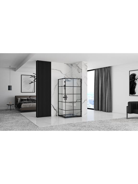 Cabina doccia Rea Concept Black 80x100