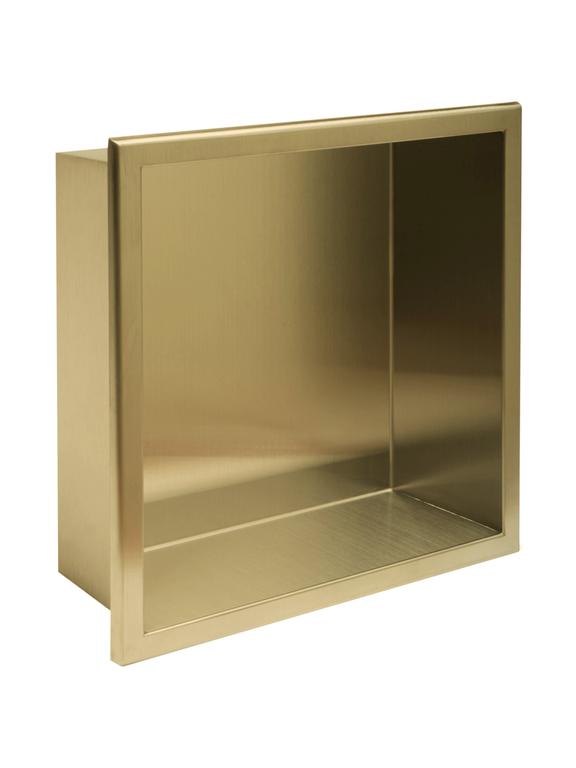 bathroom shelf 30x30 gold brush