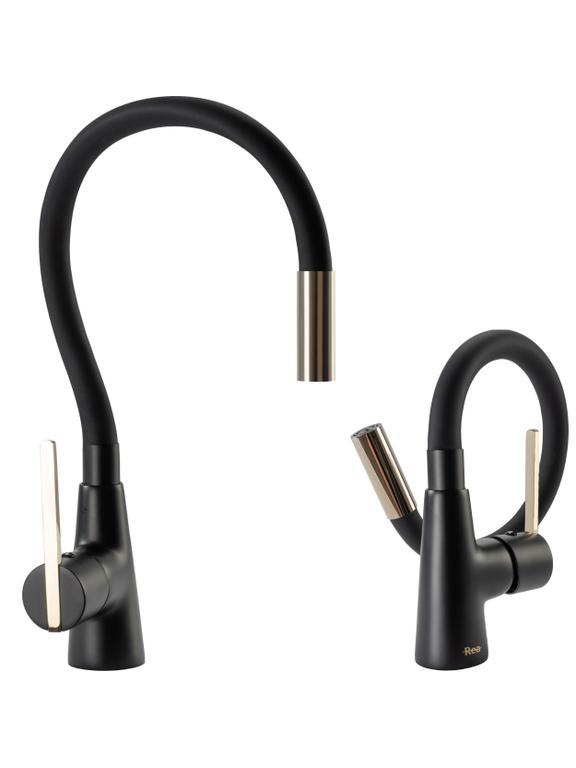 Rea ICON Black Gold virtuves krāns