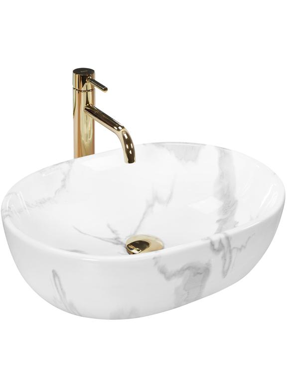 Lavoar pentru blat Rea Amelia Marmo Shiny