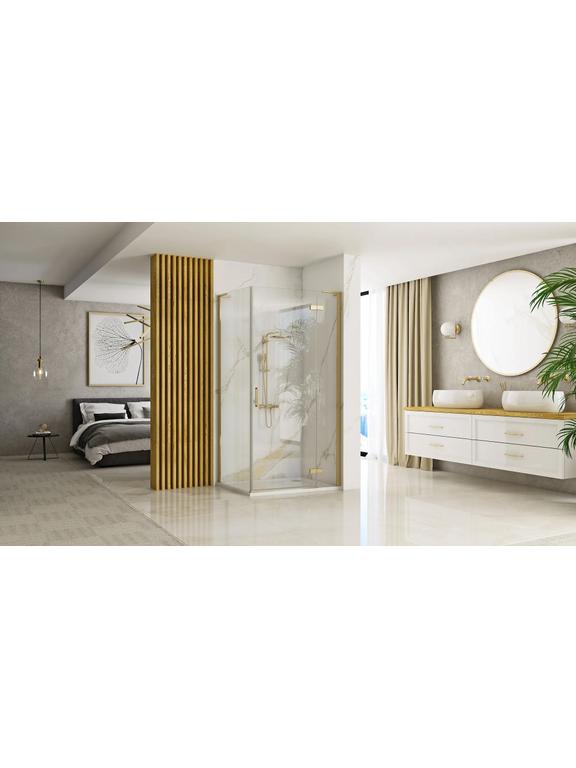 Cabina doccia REA Hugo 100x90 Gold Brush
