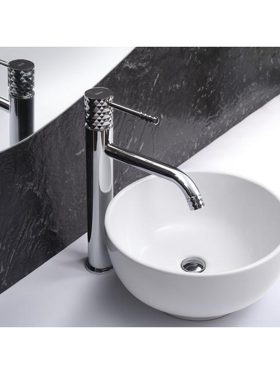 Bathroom faucet Rea Lungo Diamond Chrome High