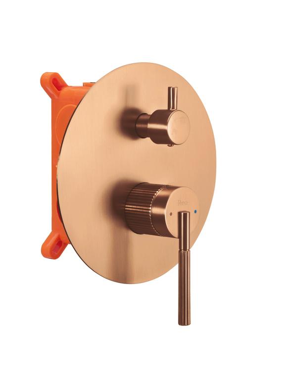 Rea Argon paslēpts dušas komplekts Brush Copper + BOX