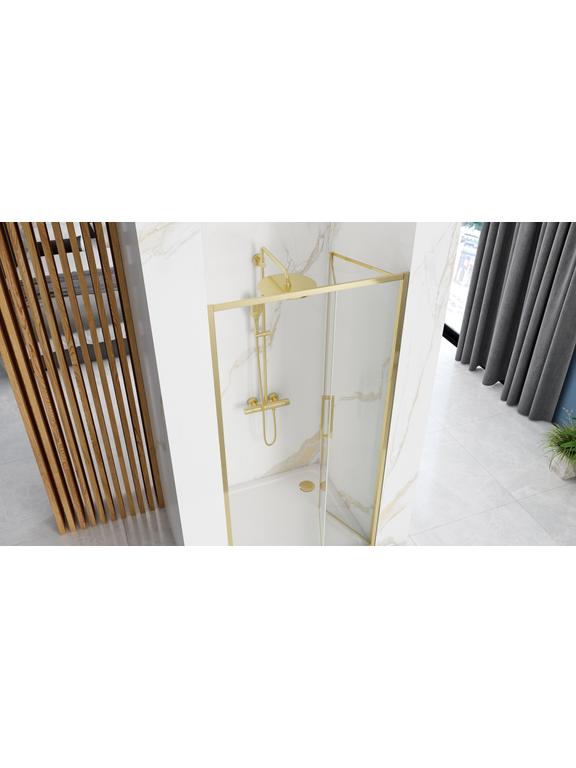 Porte de douche REA Rapid Fold 90 Gold