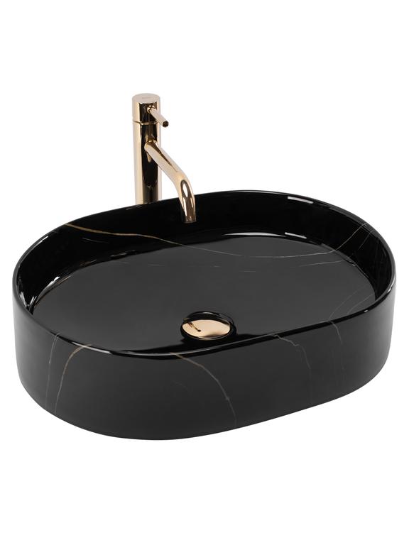 Opzetwastafel Rea Nadia 50 Black Stone