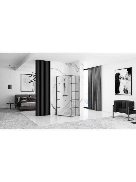 Rea HEX Black 80x80 dušikabiin
