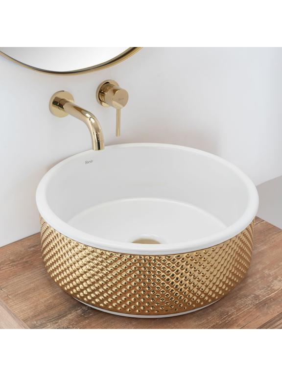 Lavoar de blat Rea Helen Gold White