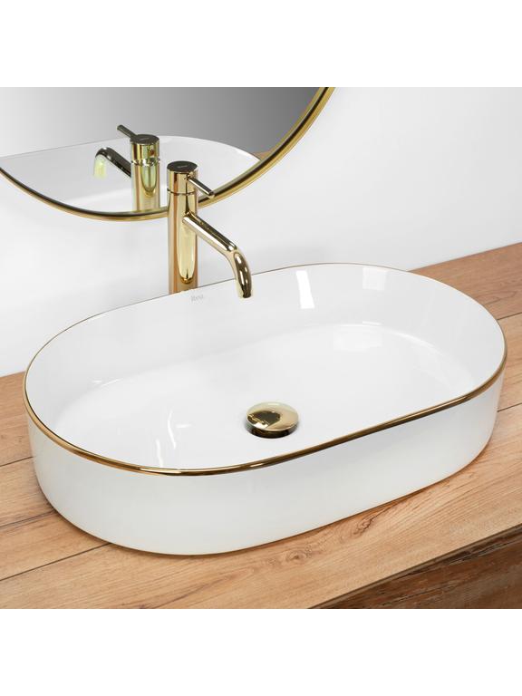 Lavoar pe blat Rea Nadia White Gold Edge