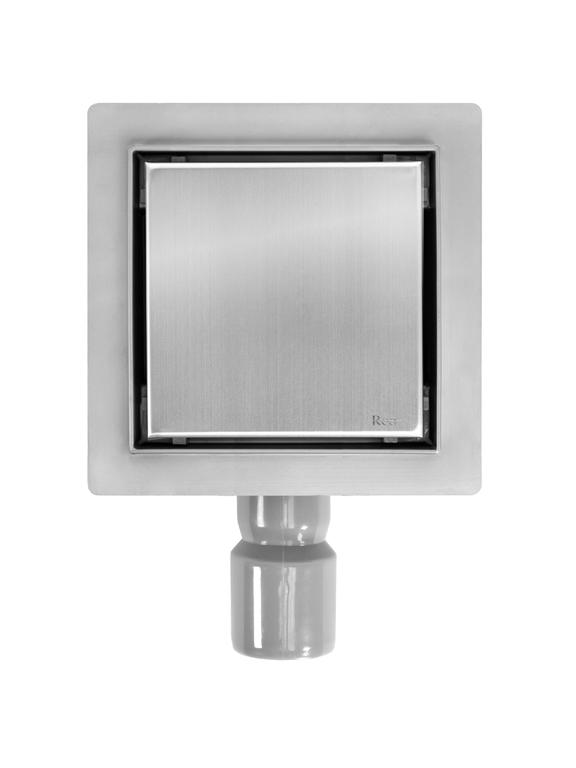 Linijski odtok REA NEO 150x150 Nickel Brush