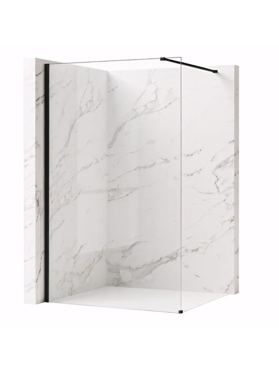 Shower screen Rea Flexi Transparent / Black 130