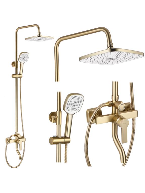 REA ARGUS BRUSHED GOLD dušas komplekts