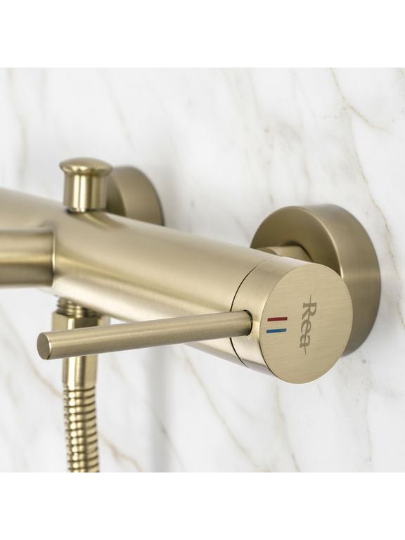 Bateria wannowa Rea Foss Złoty Szczotkowany