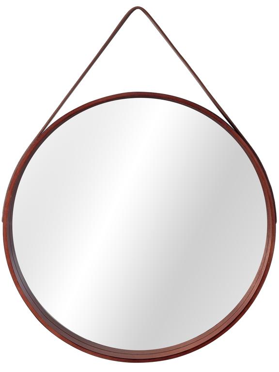 Apaļš koka sloksnes spogulis 50 cm NBKL-19028