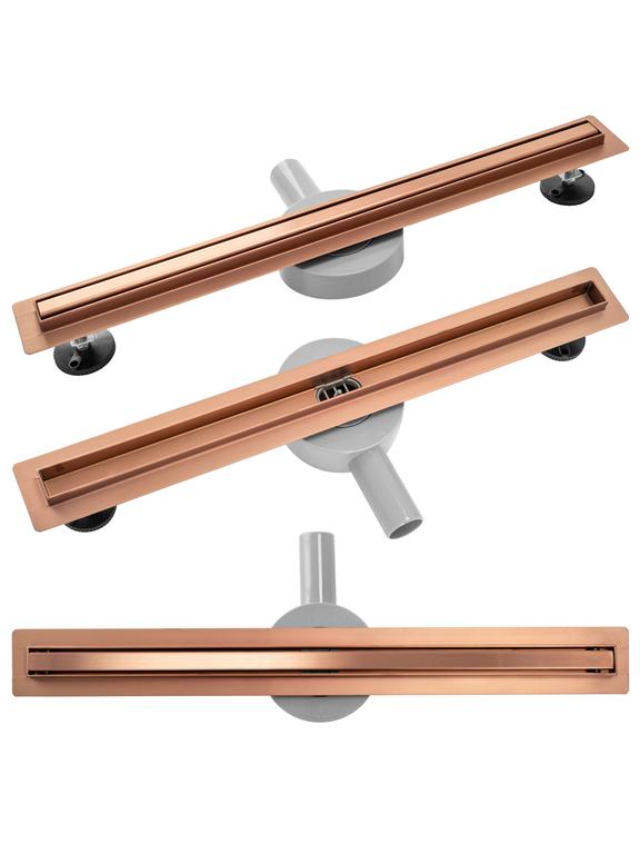 REA NEO SLIM PRO Linearni odtok brušeni baker 70
