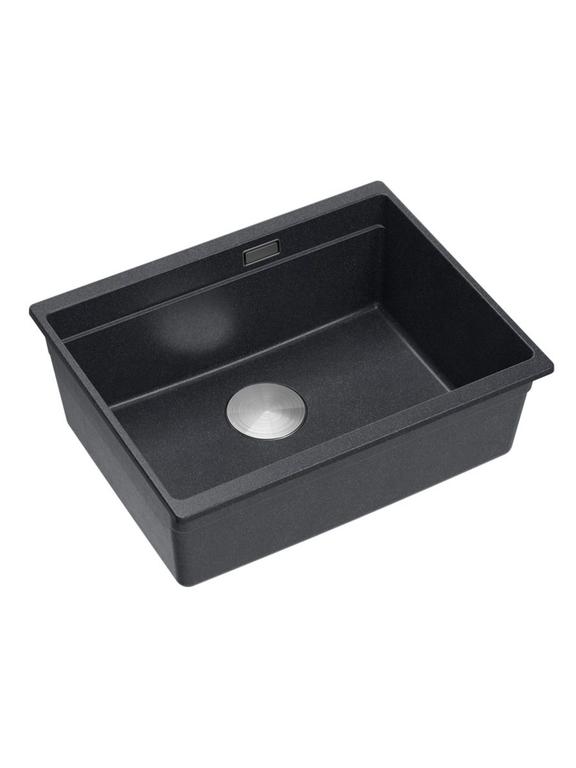 Pia de granito preto metálico Logan 100