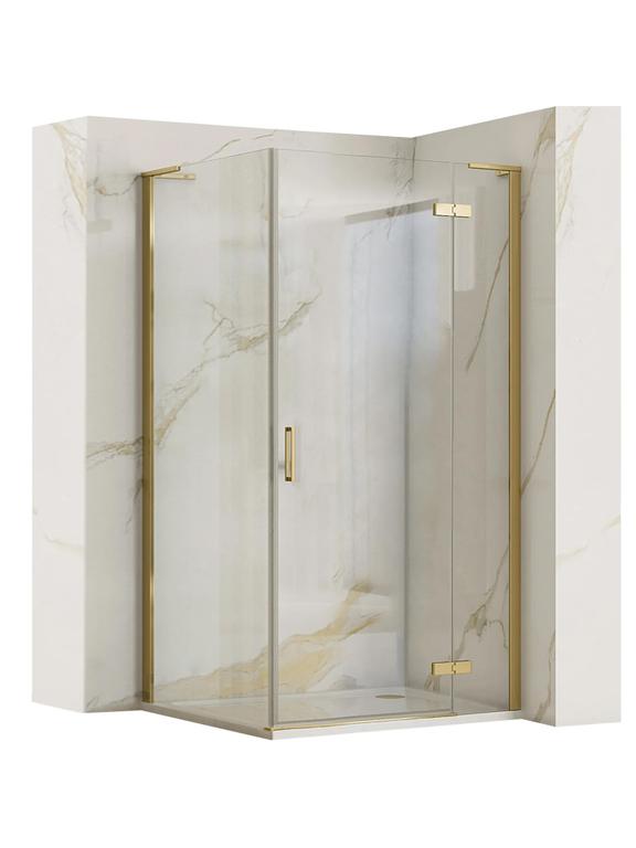 Cabina doccia REA Hugo 100x80 Gold Brush