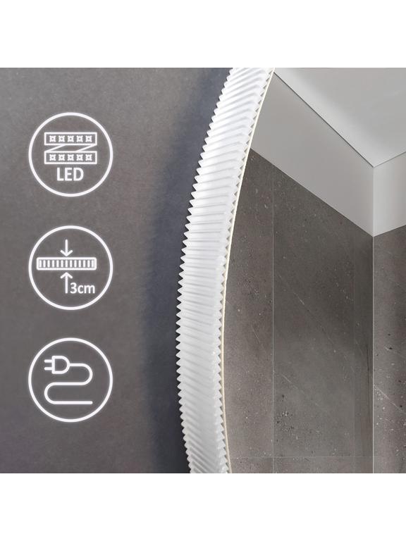 LED sienas spogulis 60cm ROUND BLUETOOTH