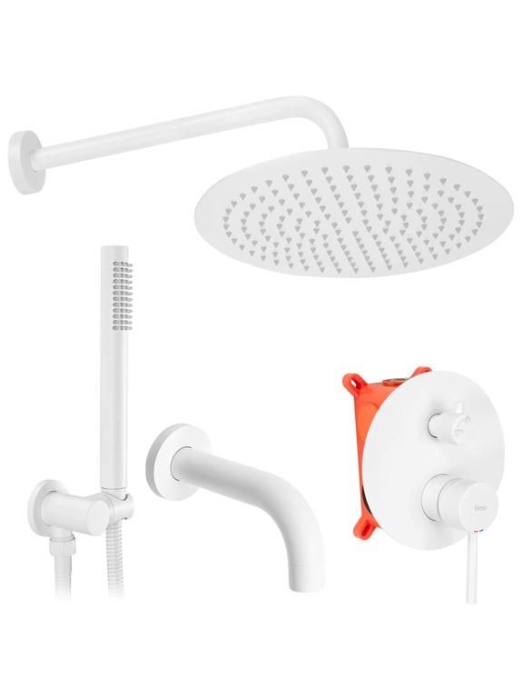 ДУШ СИСТЕМА за вграждане Rea Lungo WHITE Matt + BOX