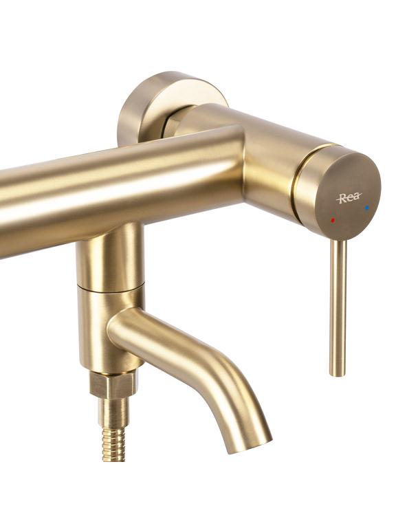 Koupelnová baterie REA Clif - matná Brush Gold
