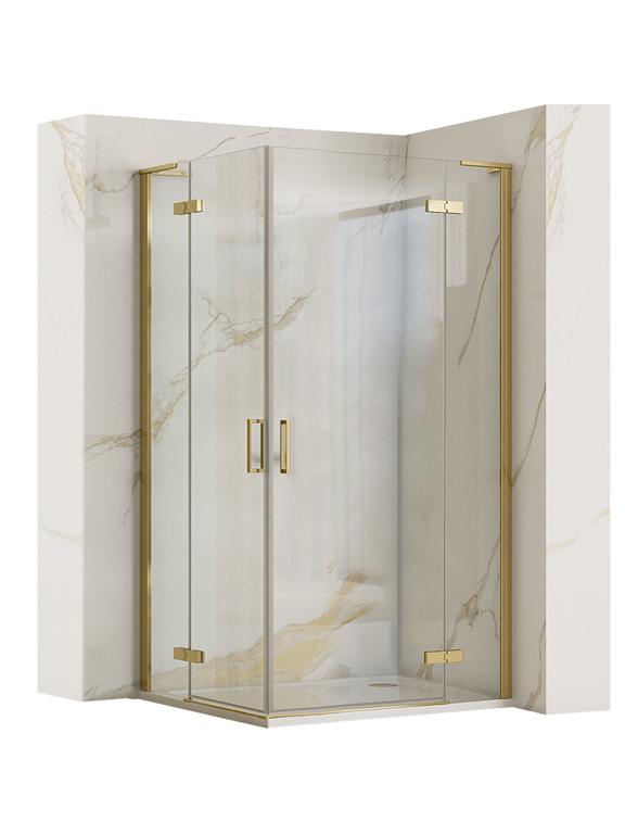 Cabina doccia REA Hugo 90x100 Gold Brush