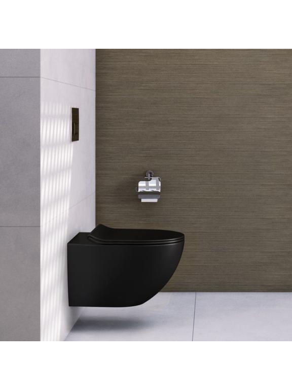 Závěsná WC mísa Calani Loyd Slim Black