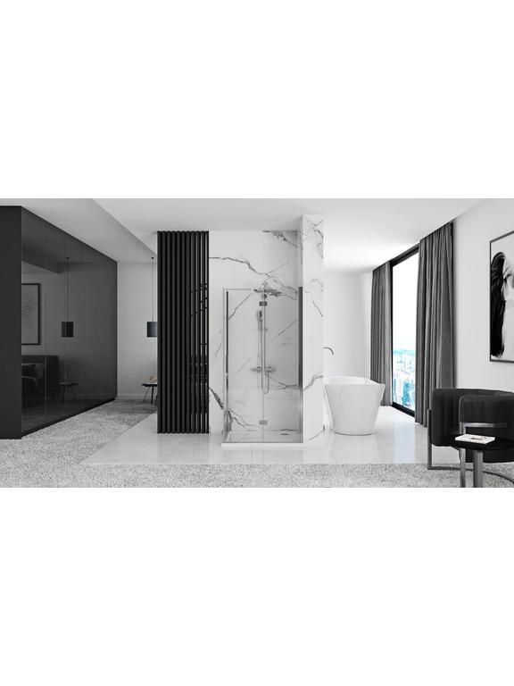 Cabine de duche cromada Rea Molier 100x90
