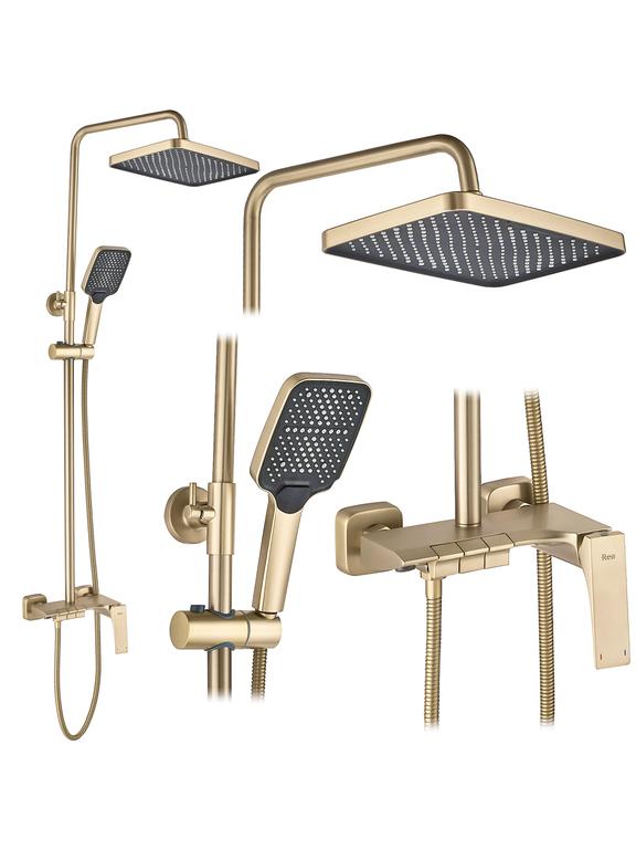 Zuhanyszett REA JOE Brush Gold