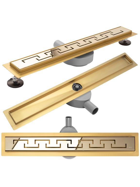 Лінійний злив Rea Greek PRO MIRROR GOLD 60