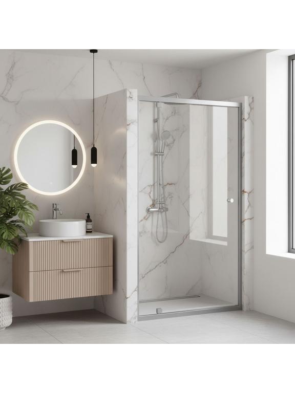 Porte de douche Rea Primo Swing 100 Chrome