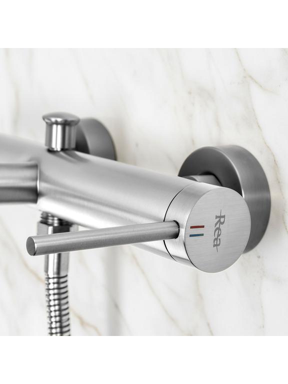 Bateria wannowa Rea Foss Nikiel Szczotkowany