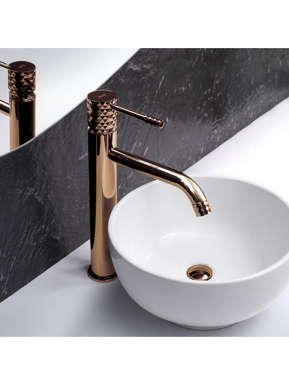 Bateria Umywalkowa Rea Lungo Diamond Miedziana Wysoka