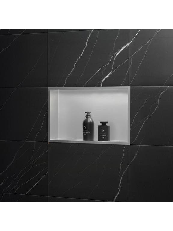 bathroom shelf 30x45 steel brush