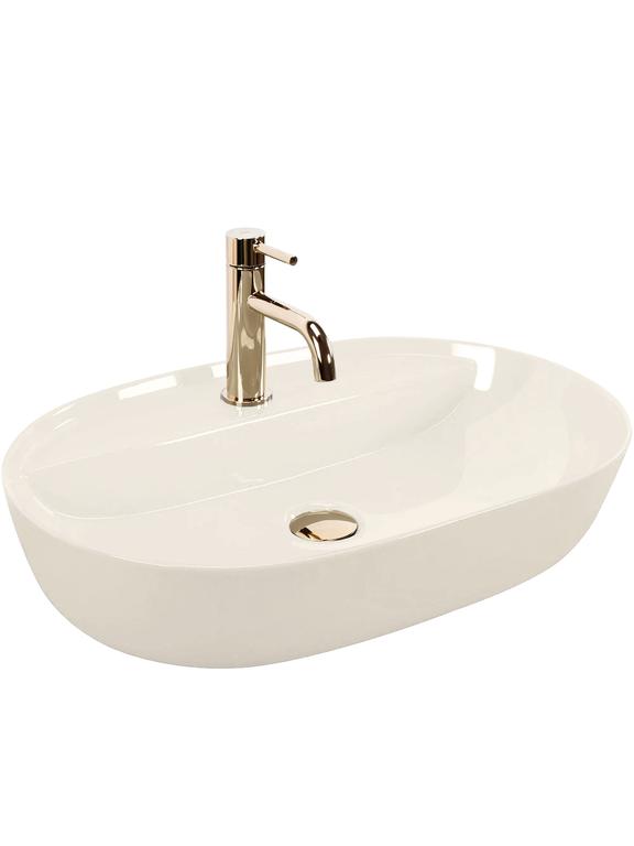 Νιπτήρας REA Aura 61 Ecru Shiny