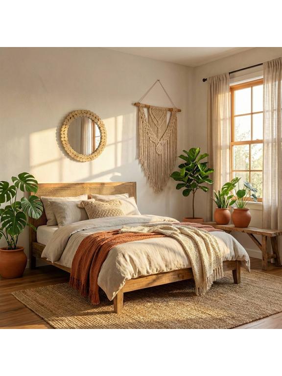 Boho wall mirror 36CM KLNA-MR01