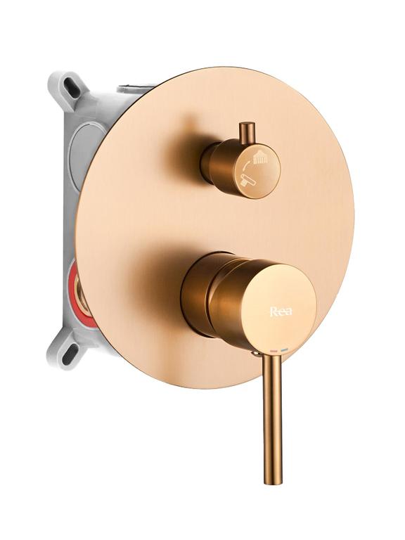 Podomítková sprchová sada Rea Lungo Copper Brush  + BOX