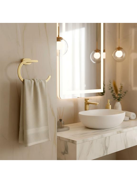 Wieszak łazienkowy RING 110 Til Złoty Szczotkowany