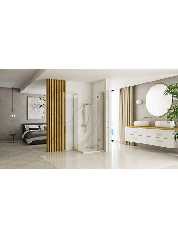 Διπλή καμπίνα ντους REA Hugo 80x90 Brushed Gold