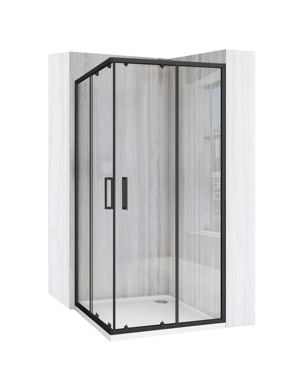 Rea City 80x80 douchewand Black