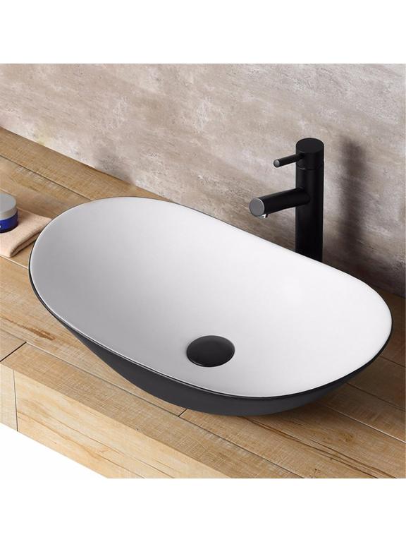 Lavoar pentru blat Rea Royal Black Alb