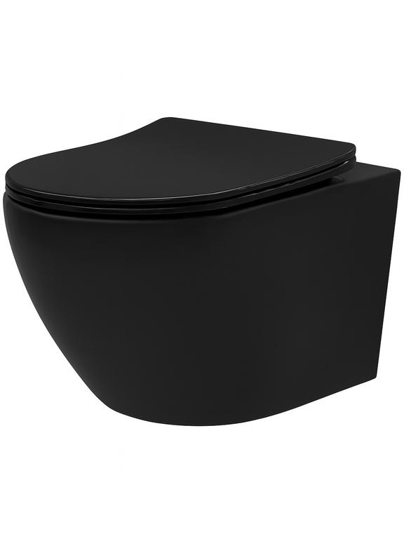 WC csésze Rea Carlo Mini Tornado NF BLACK MATT