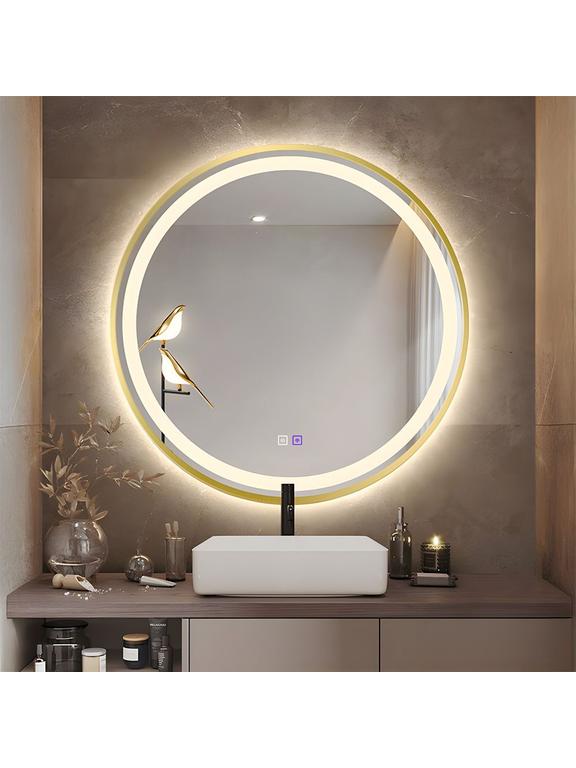 ESPELHO DE PAREDE LED 90cm MMJ Gold
