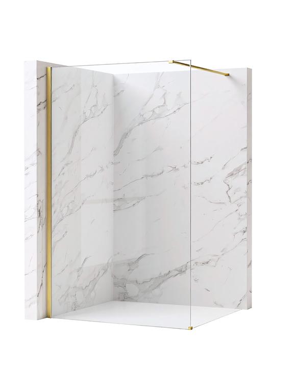 Kabina prysznicowa Walk-In Rea Flexi Transparent / Brush Gold 140