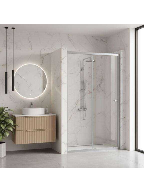 Porte de douche Rea Primo Slide 100 Chrome