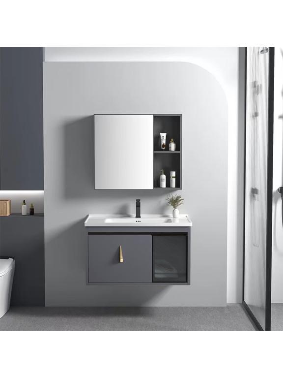 Súprava kúpeľňového nábytku s umývadlom Paris 60cm Grey